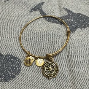 Alex and Ani Gold Ship’s Wheel Bangle Bracelet
